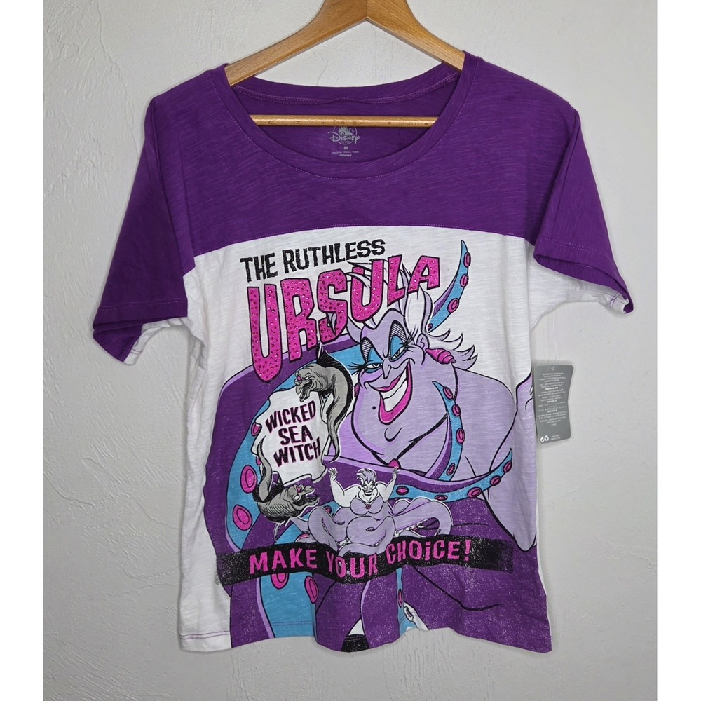 *NEW w/Tags Disney Parks The Ruthless Ursula Rhinestone Women's Size Medium